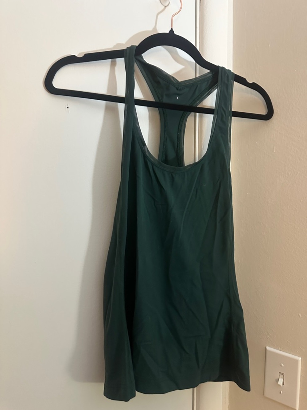 Stori brand Women's Racerback Tank Top in Dark Green